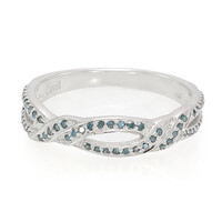 Zilveren ring met Fancy diamanten