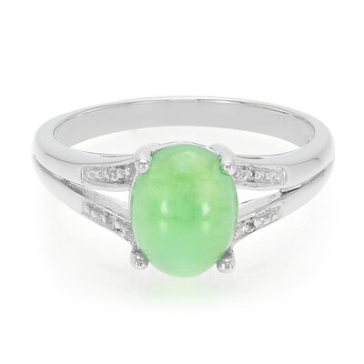 Zilveren ring met een keizerlijk chrysopraas