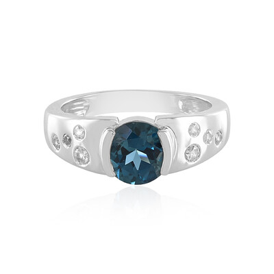 Zilveren ring met een Londen-blauwe topaas