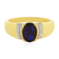 Zilveren ring met een Madagaskar Blauwe Saffier