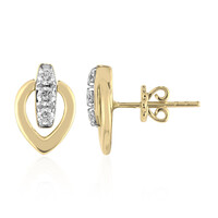 Gouden oorbellen met IF Diamanten (D)