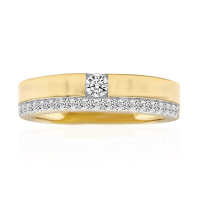 Gouden ring met een IF Diamant (D) (Annette)