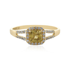 Gouden ring met een Gele Zirkoon (Adela Gold)