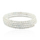 Stalen armband met witte topaasstenen (Riya)