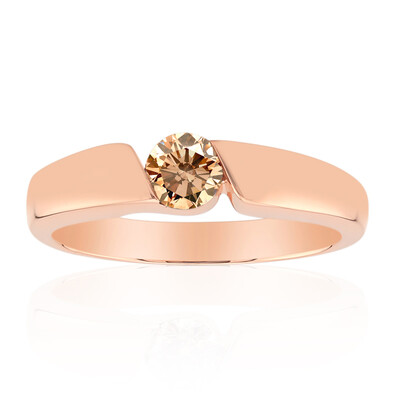 Gouden ring met een VS1 Argyle-Rose de France-Diamant (Annette)