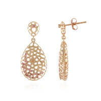 Gouden oorbellen met roze saffieren (Ornaments by de Melo)
