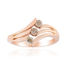 Gouden ring met SI1 Argyle Rose De France Diamanten