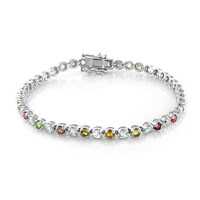 Zilveren armband met toermalijnen