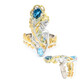 Zilveren ring met een Londen-blauwe topaas (Gems en Vogue)