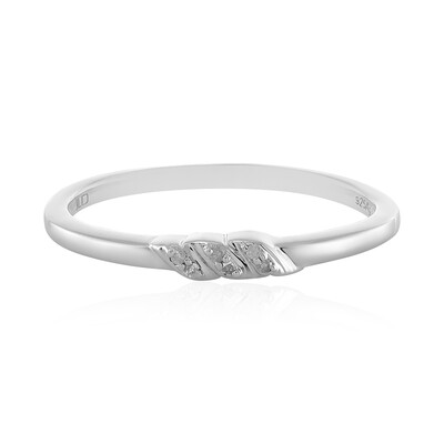 Zilveren ring met I2 (I) Diamanten