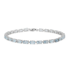 Zilveren armband met hemel-blauwe topaasstenen