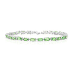 Zilveren armband met tsavorieten