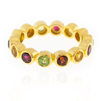 Zilveren ring met Indische Granaten