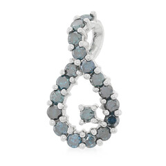 Zilveren hanger met een Fancy diamant
