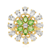 Zilveren ring met witte topaasstenen