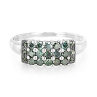 Zilveren ring met Fancy diamanten