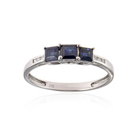 Gouden ring met een Blauwe Ceylon saffier