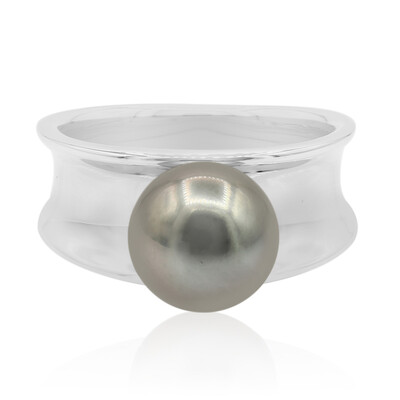 Zilveren ring met een Tahiti parel (TPC)