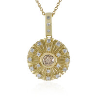 Gouden halsketting met een I2 Champagne Diamant (de Melo)