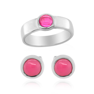Zilveren ring met Roze Ethopische Opalen