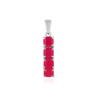 Zilveren hanger met framboos chalcedoon