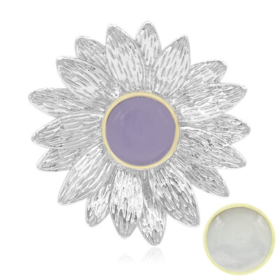 Zilveren hanger met een lavendel jade (MONOSONO COLLECTION)