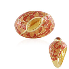 Zilveren ring met een Madeira citrien (Adela Silber)