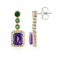 Zilveren oorbellen met amethisten (Gems en Vogue)