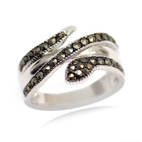 Zilveren ring met marcasieten