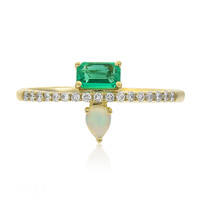Gouden ring met een AAA Zambia smaragd (CIRARI)
