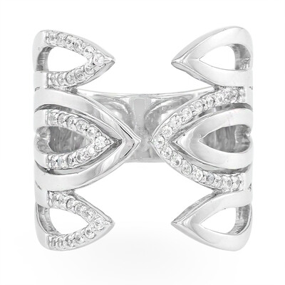 Zilveren ring met zirkonen