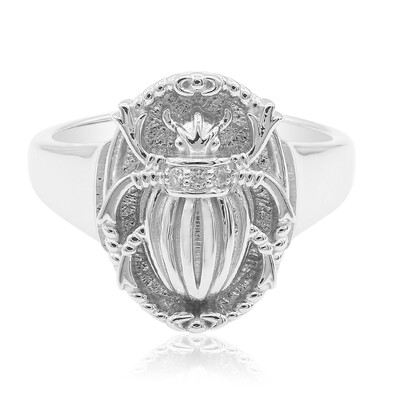 Zilveren ring met zirkonen