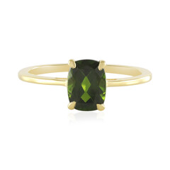 Zilveren ring met een Russische diopsied