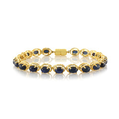 Zilveren armband met blauwe ster saffieren