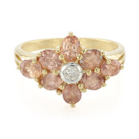 Gouden ring met Onverhitte Padparadscha Saffieren (AMAYANI)