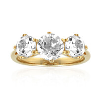 Zilveren ring met een witte topaas