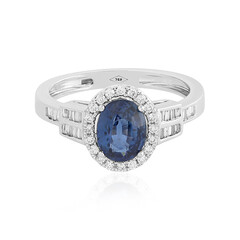 Gouden ring met een Ceylon saffier