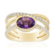 Gouden ring met een amethist (CIRARI)