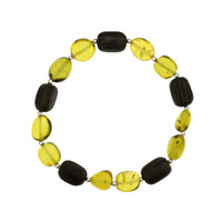 Zilveren armband met Groene Colombiaanse Barnstenen