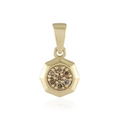 Gouden hanger met I2 Bruine Diamanten