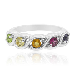 Zilveren ring met citrienstenen