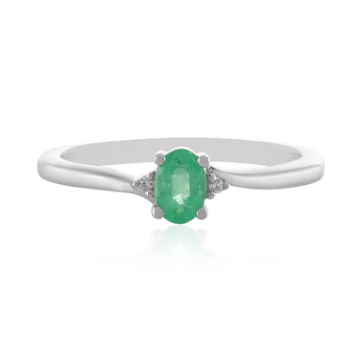 Zilveren ring met een Ethiopische smaragd