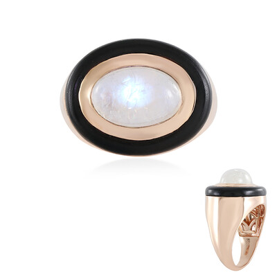 Zilveren ring met een zwarte onyx (KM by Juwelo)