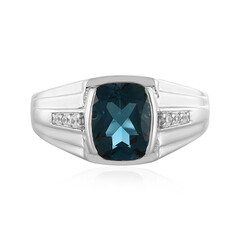 Zilveren ring met een Londen-blauwe topaas