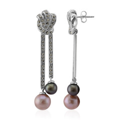 Zilveren oorbellen met Ming Parels (Annette classic)