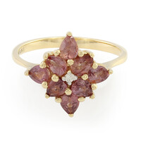 Gouden ring met Onverhitte Padparadscha Saffieren (AMAYANI)