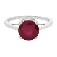 Zilveren ring met een Madagaskar Robijn