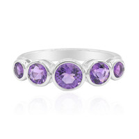 Zilveren ring met een Boliviaanse amethist