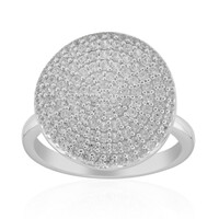 Zilveren ring met zirkonen