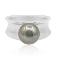 Zilveren ring met een Tahiti parel (TPC)
